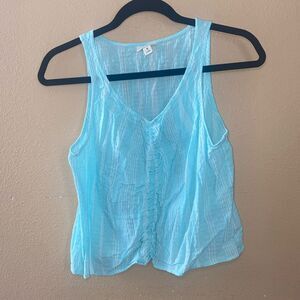 Medium blue green tank top #tanktop